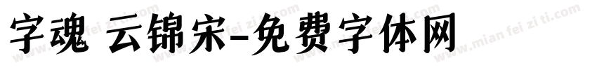 字魂 云锦宋字体转换